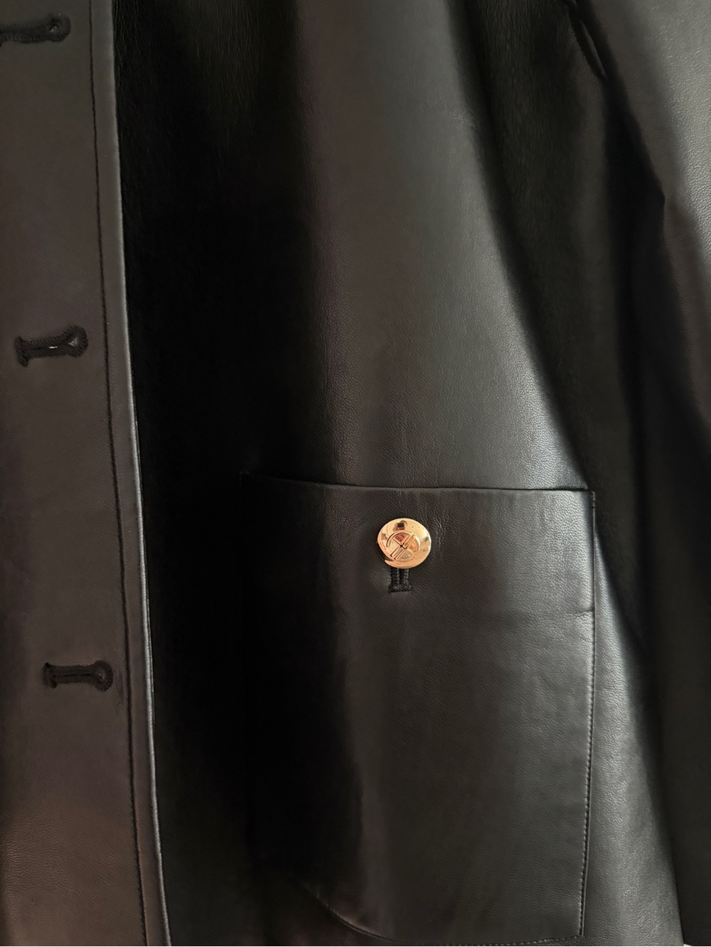 Anine Bing LUCA JACKET Black Recycled Leather - Picture 4 of 8